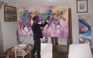 Olusola David Ayibiowu at the studio thumb