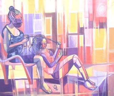 Original Abstract Women Paintings by Olusola David Ayibiowu
