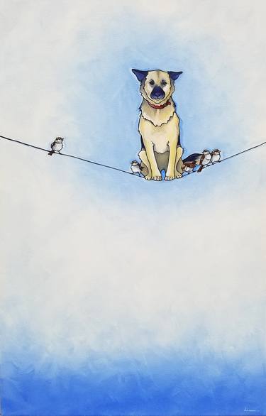 Print of Dogs Paintings by Lisa Rosenmeier