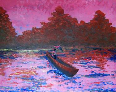 Original Impressionism Boat Painting by Greg Haggart