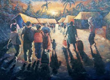 Original People Painting by CLINTON NDUBUISI