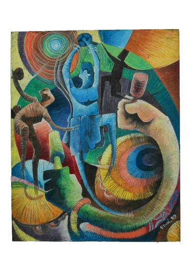 Original Cubism Abstract Paintings by CLINTON NDUBUISI