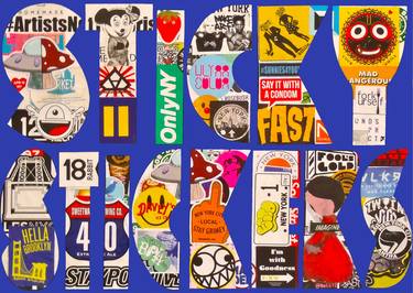 Print of Pop Art Language Collage by Sylvie Rose NICOLAS