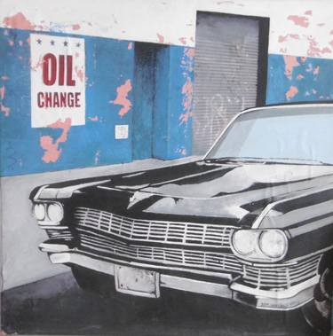 Print of Figurative Car Paintings by Sylvie Rose NICOLAS