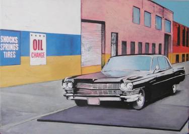 Print of Automobile Paintings by Sylvie Rose NICOLAS