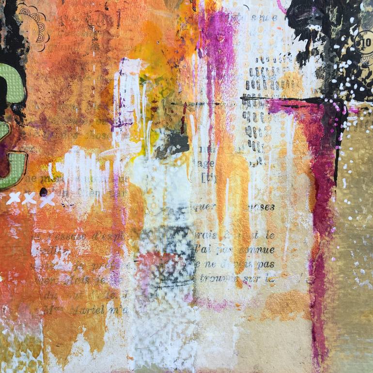 Original Abstract Love Collage by Véronique Barek-Deligny