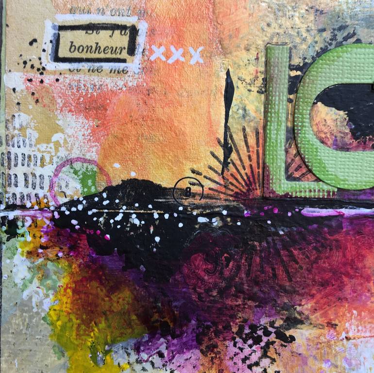 Original Abstract Love Collage by Véronique Barek-Deligny