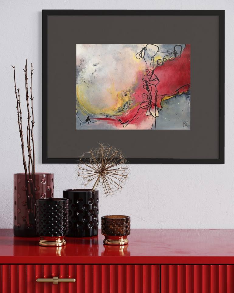 Original Abstract Mixed Media by Véronique Barek-Deligny