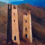 Medieval Chechens fortified houses by Khasin Raduev