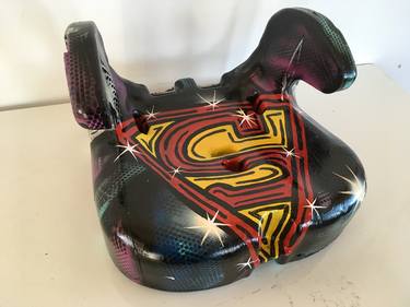 Superman booster seat thumb
