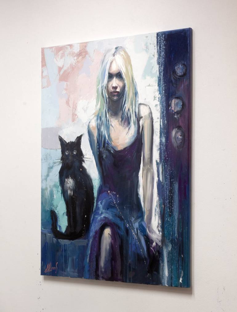 Original Figurative Cats Painting by Alexandr Klemens