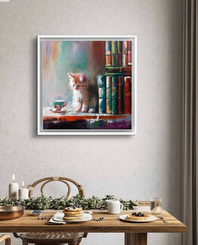 Original Cats Painting by Alexandr Klemens