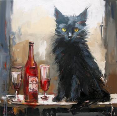 Original Expressionism Cats Paintings by Alexandr Klemens