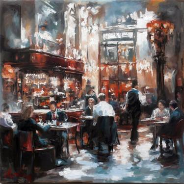 Original Impressionism Architecture Painting by Alexandr Klemens