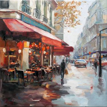 Original Impressionism Architecture Painting by Alexandr Klemens