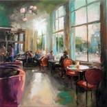 Cafe Atmosphere at Sunset by Alexandr Klemens