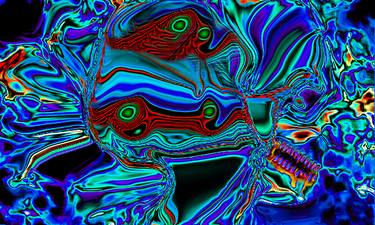 Original Surrealism Outer Space Mixed Media by Sam Adesanya