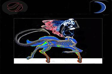 Original Fine Art Fantasy Mixed Media by Sam Adesanya