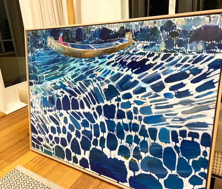 Original Expressionism Boat Painting by Belinda Wilson