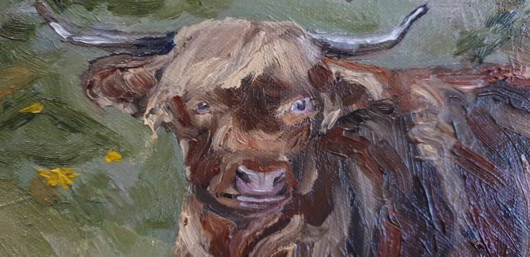 shetland cow painting