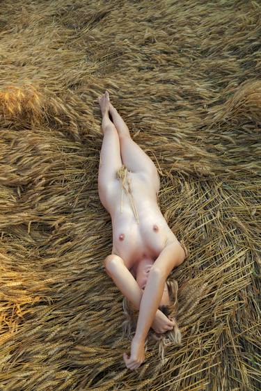 Nude Girl in a Wheat Field thumb