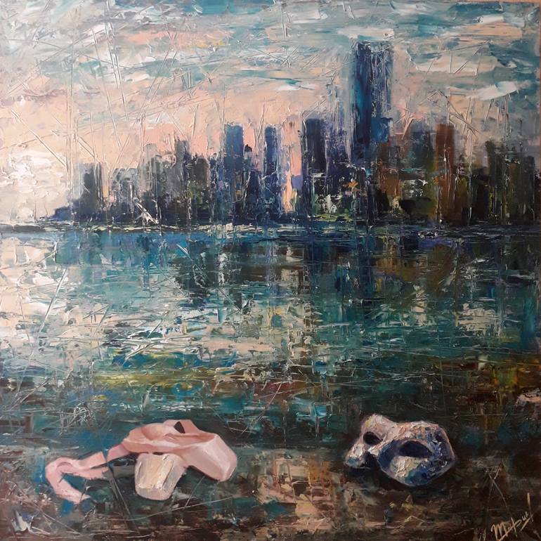 Dream and reality Painting by Marina Kan | Saatchi Art
