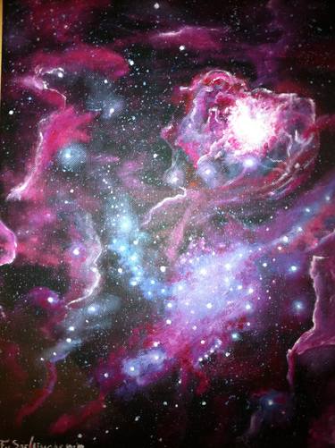 Original Outer Space Paintings by Frederique Hodges
