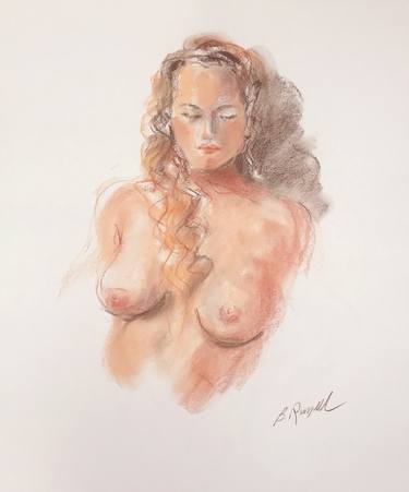 Original Figurative Nude Drawings by B Russell Melzer