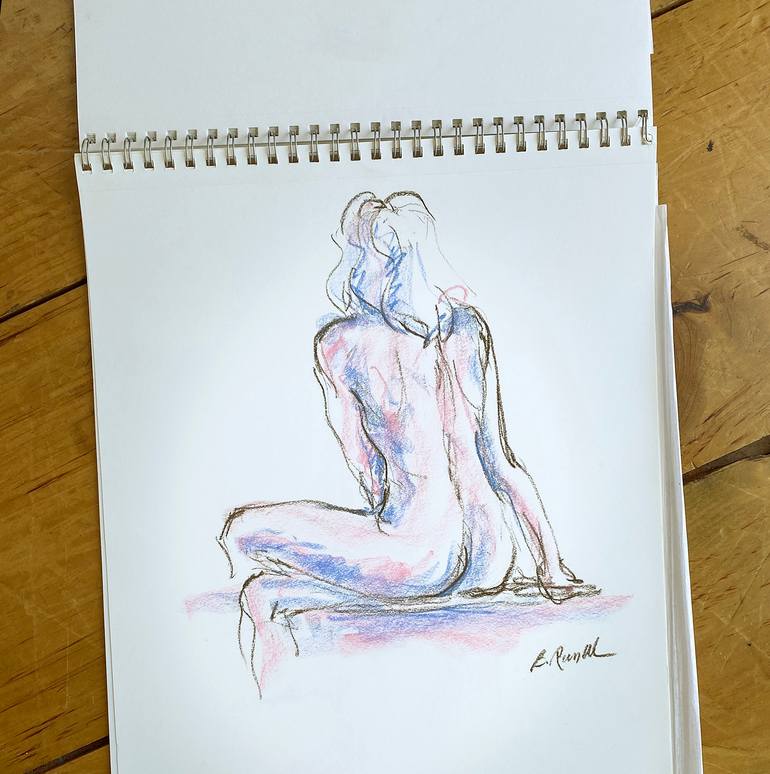 Original Contemporary Nude Drawing by B Russell Melzer