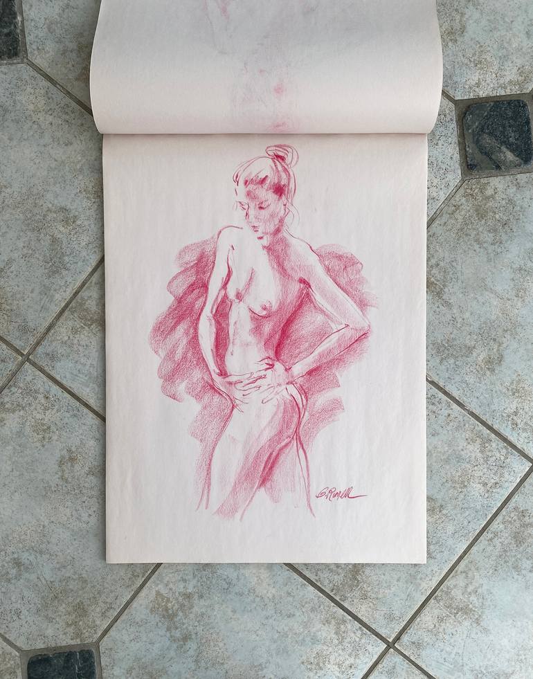 Original Contemporary Nude Drawing by B Russell Melzer