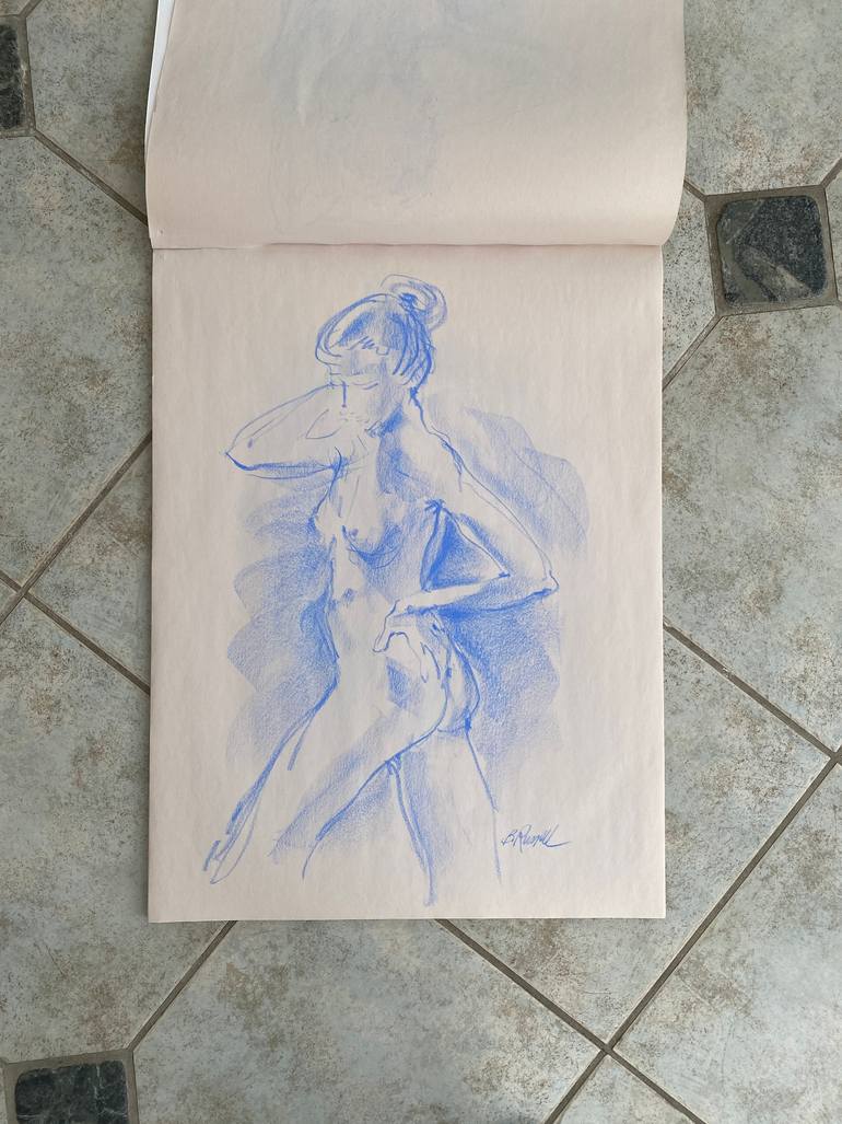 Original Contemporary Nude Drawing by B Russell Melzer