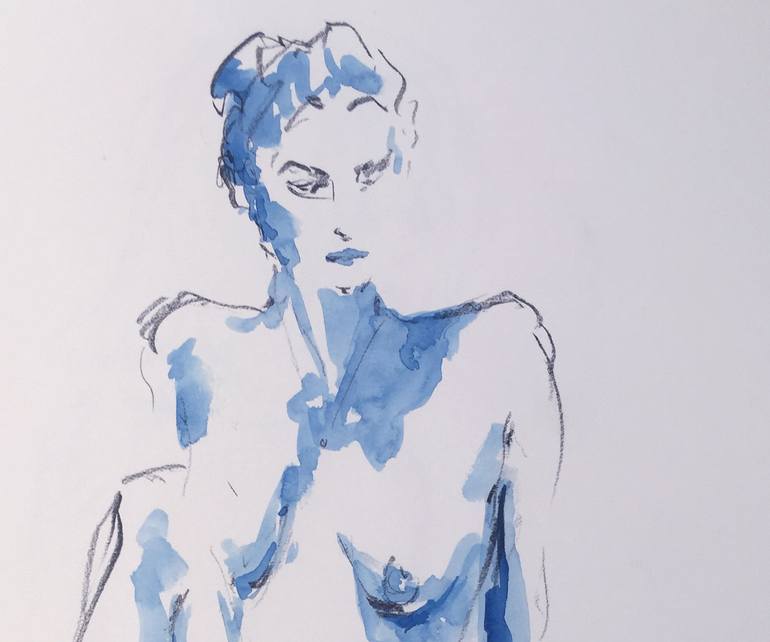Original Figurative Nude Painting by B Russell Melzer
