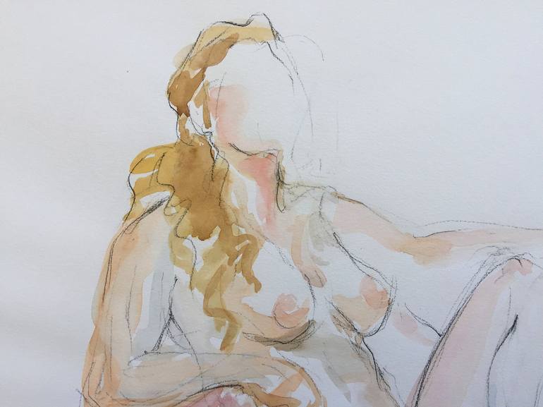 Original Figurative Nude Painting by B Russell Melzer