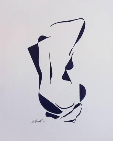 Indigo Modernist Nude #1 thumb