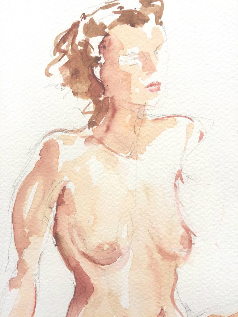 Original Impressionism Nude Painting by B Russell Melzer