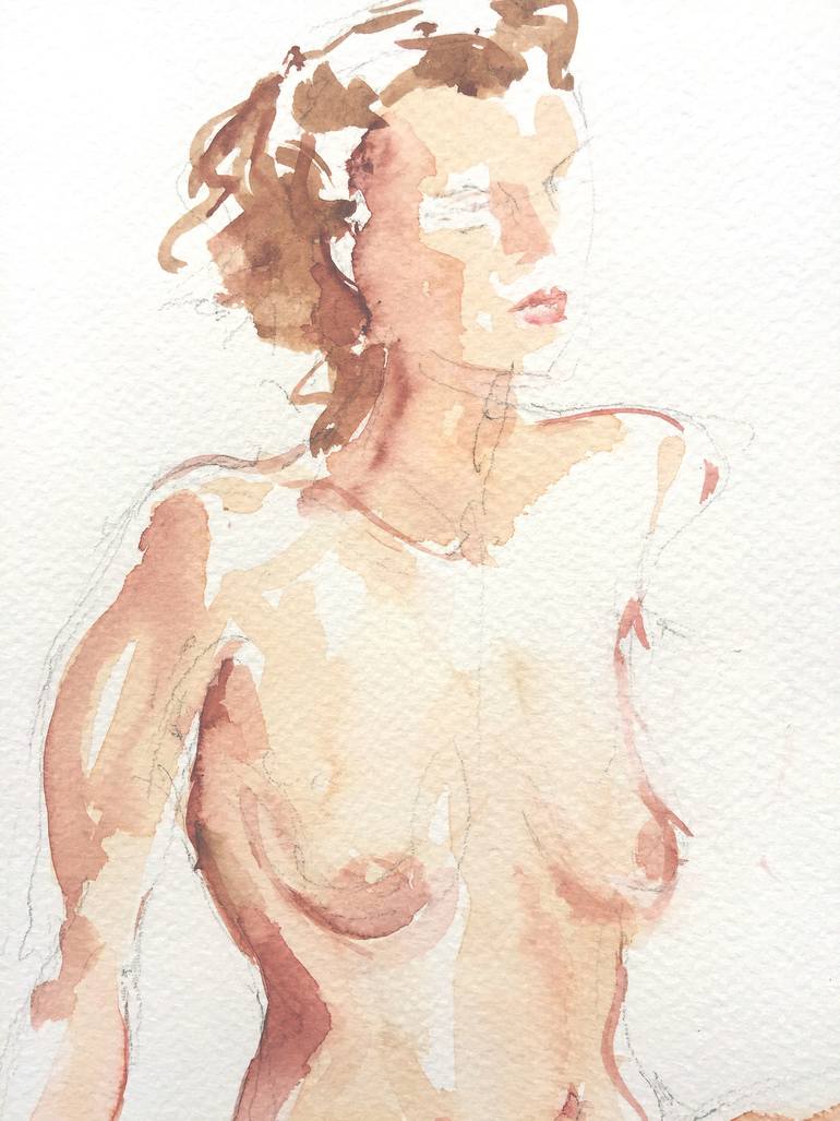 Original Figurative Nude Painting by B Russell Melzer