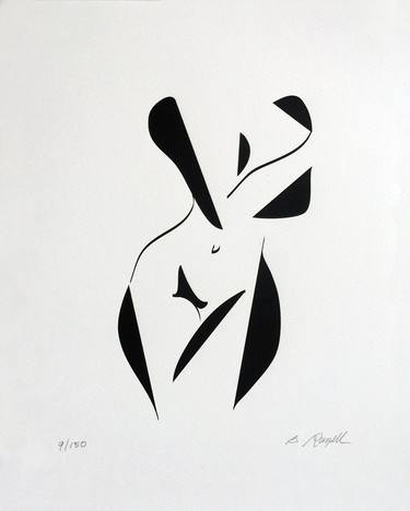 Saatchi Art Artist B Russell Melzer; Printmaking, “Modernist Nude # 3 Signed Limited Edition of 150” #art