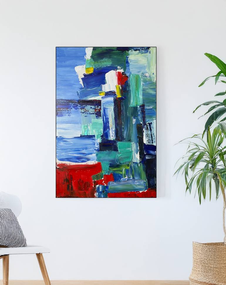 Original Abstract Expressionism Abstract Painting by Olga Ibadullayeva