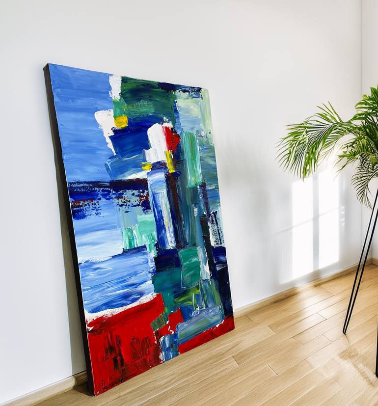 Original Abstract Expressionism Abstract Painting by Olga Ibadullayeva