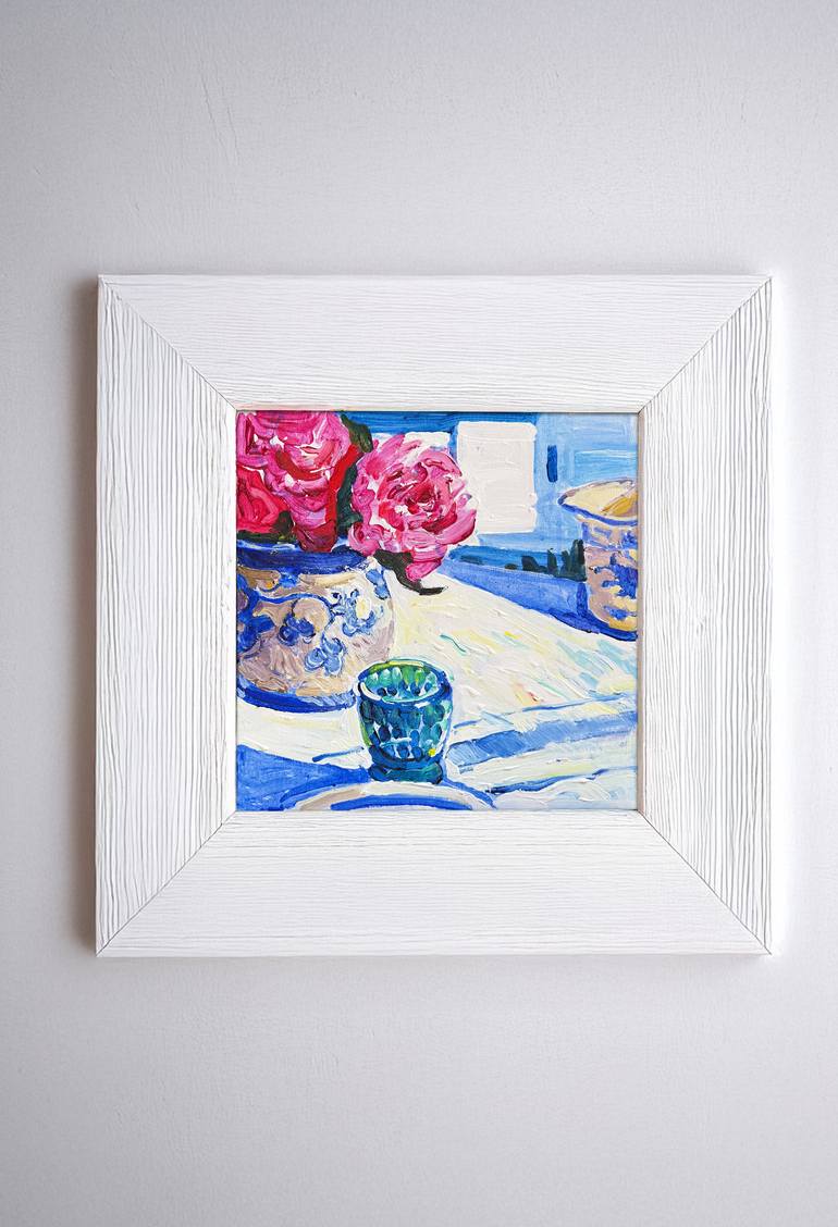 Original Art Deco Still Life Painting by Olga Ibadullayeva