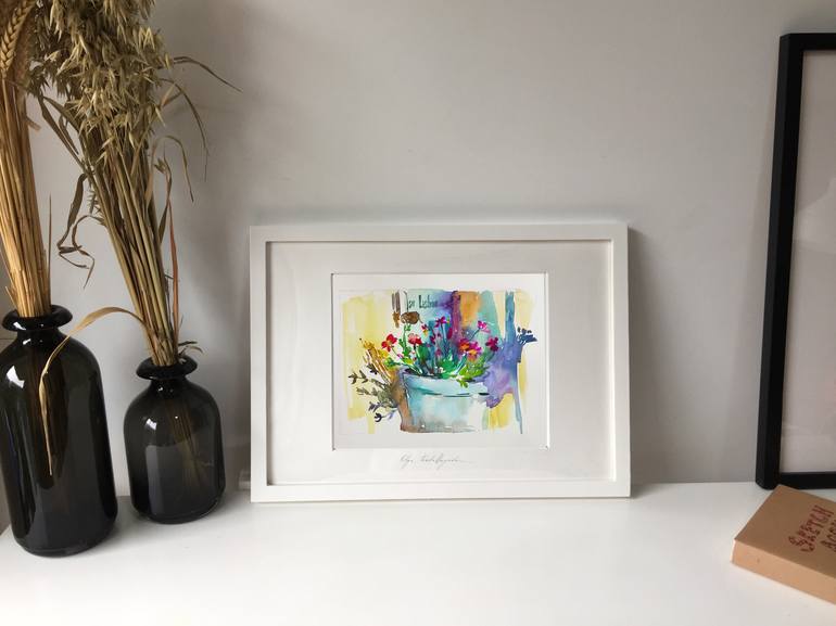 Original Figurative Floral Painting by Olga Ibadullayeva