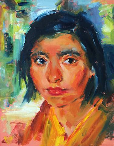 Original Figurative Portrait Paintings by Olga Ibadullayeva