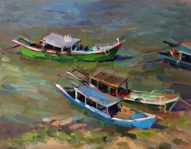 Print of Realism Boat Paintings by Olga Ibadullayeva