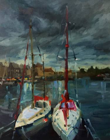 Print of Figurative Boat Paintings by Olga Ibadullayeva