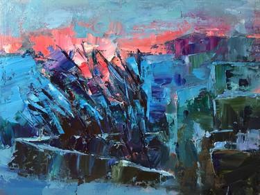 Print of Abstract Expressionism Landscape Paintings by Olga Ibadullayeva