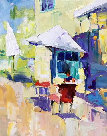 Print of Abstract Expressionism Cities Paintings by Olga Ibadullayeva