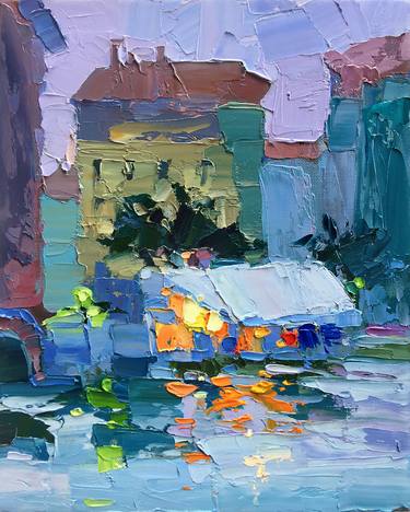 Print of Abstract Expressionism Cities Paintings by Olga Ibadullayeva