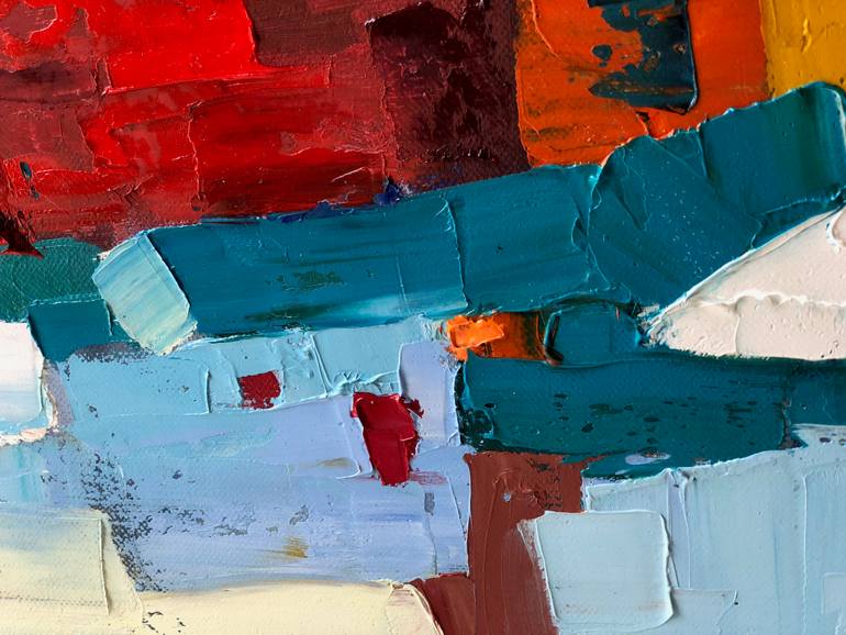 Original Abstract Expressionism Abstract Painting by Olga Ibadullayeva