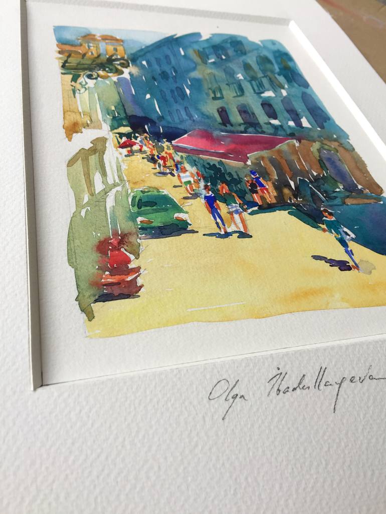 Original Expressionism People Painting by Olga Ibadullayeva