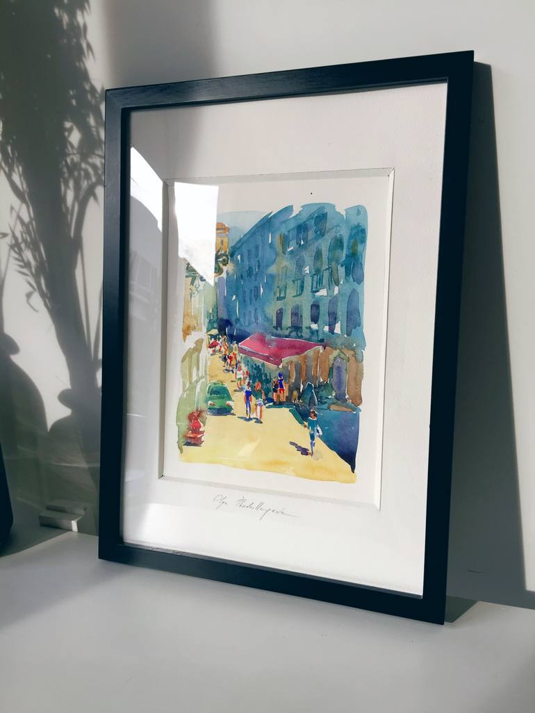 Original Expressionism People Painting by Olga Ibadullayeva